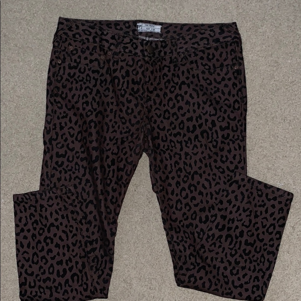 Vintage Free People animal print jeans